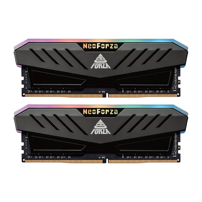 رم کامپیوتر DDR4 دو کاناله 3600 مگاهرتز CL18 نئو فورزا مدل Mars RGB ظرفیت 16 گیگابایت